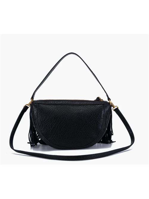 fringes shoulder bag synt.tumbled LA CARRIE | 152M-DB-172-TBSBLACK